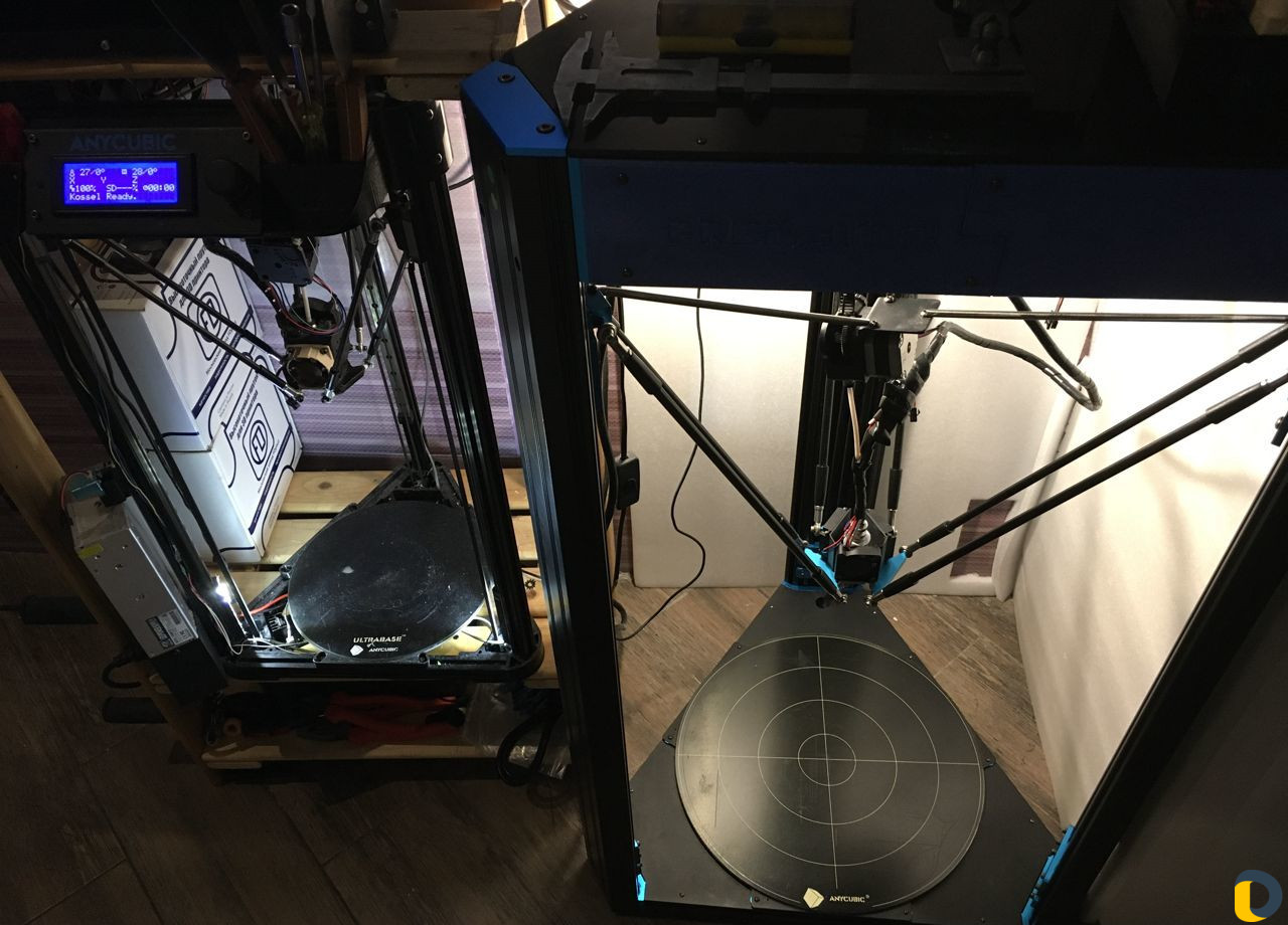 3D печать большая область, 3 принтера в работе