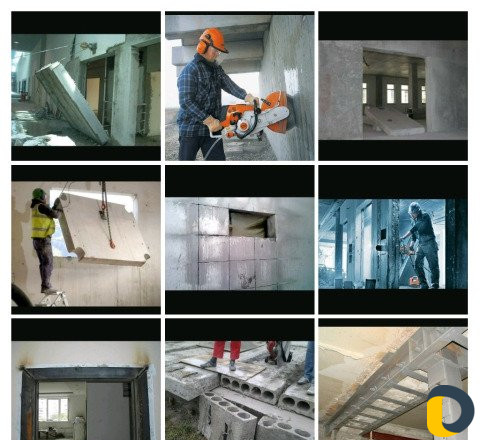 Алмазная бурение и резка стен