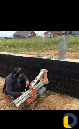Алмазное сверление бурение стен