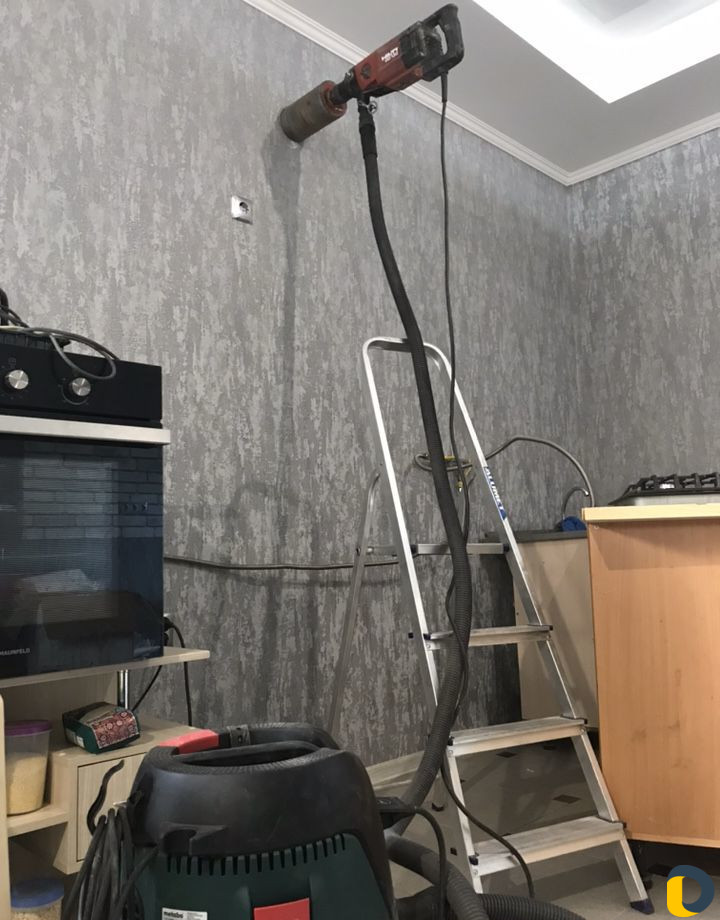 Алмазное сверление отверстий, резка проёмов