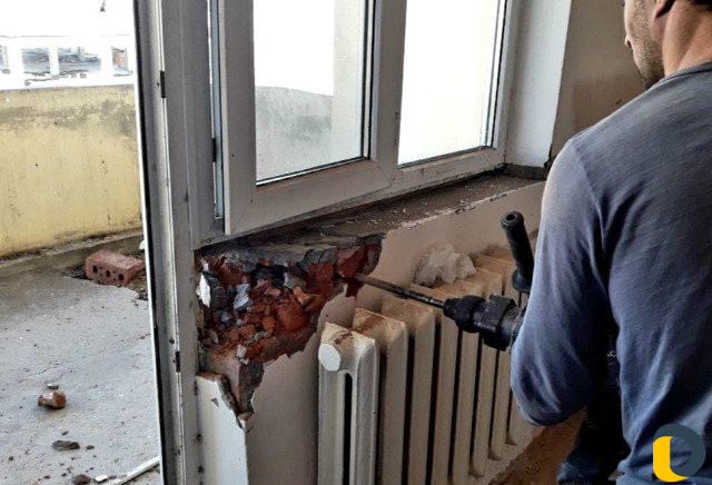 Алмазное сверление, разрушение стен