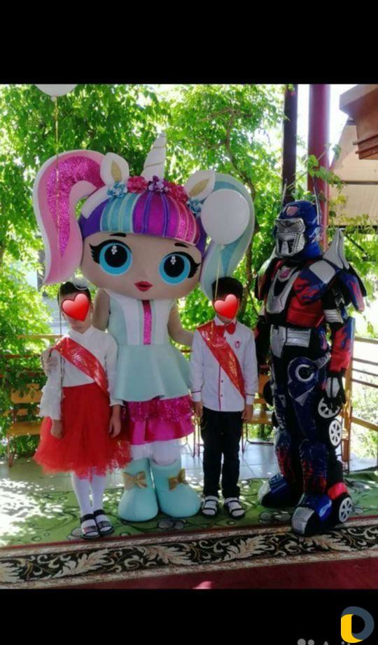 Аниматорные костюмы куклы лол и робота трансформер