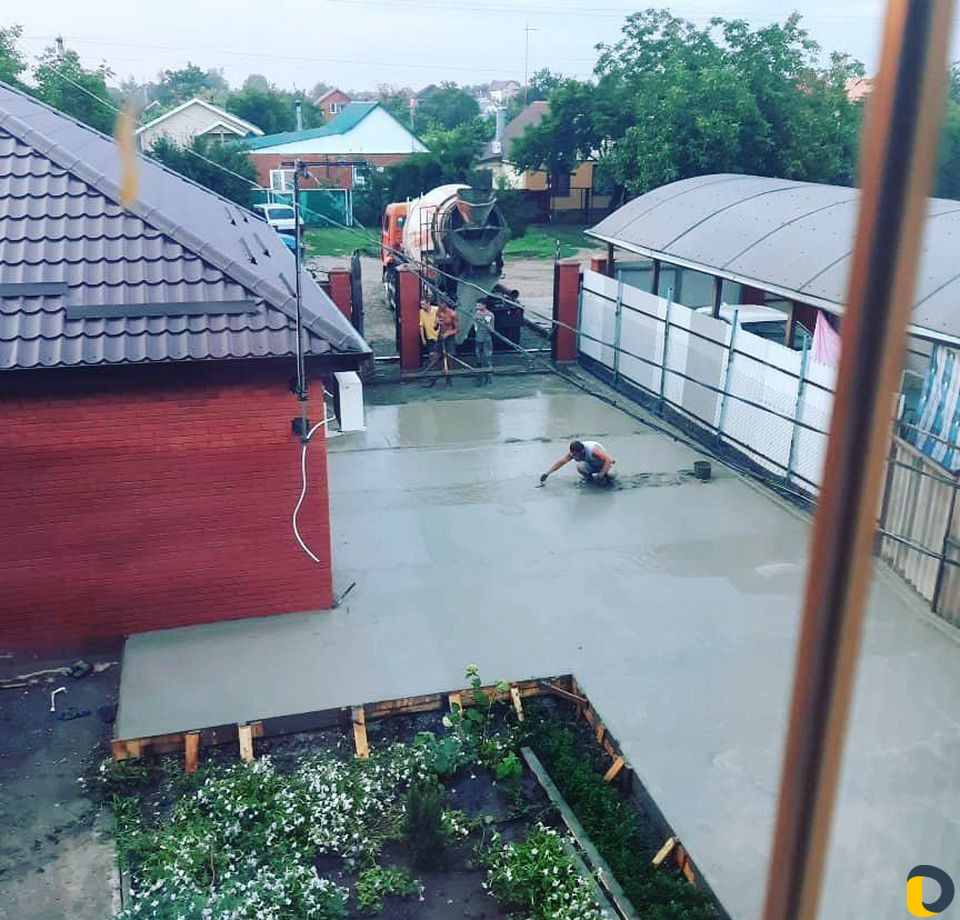 Бетонирование дворов