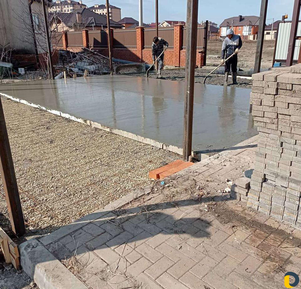 Бетонирование дворов