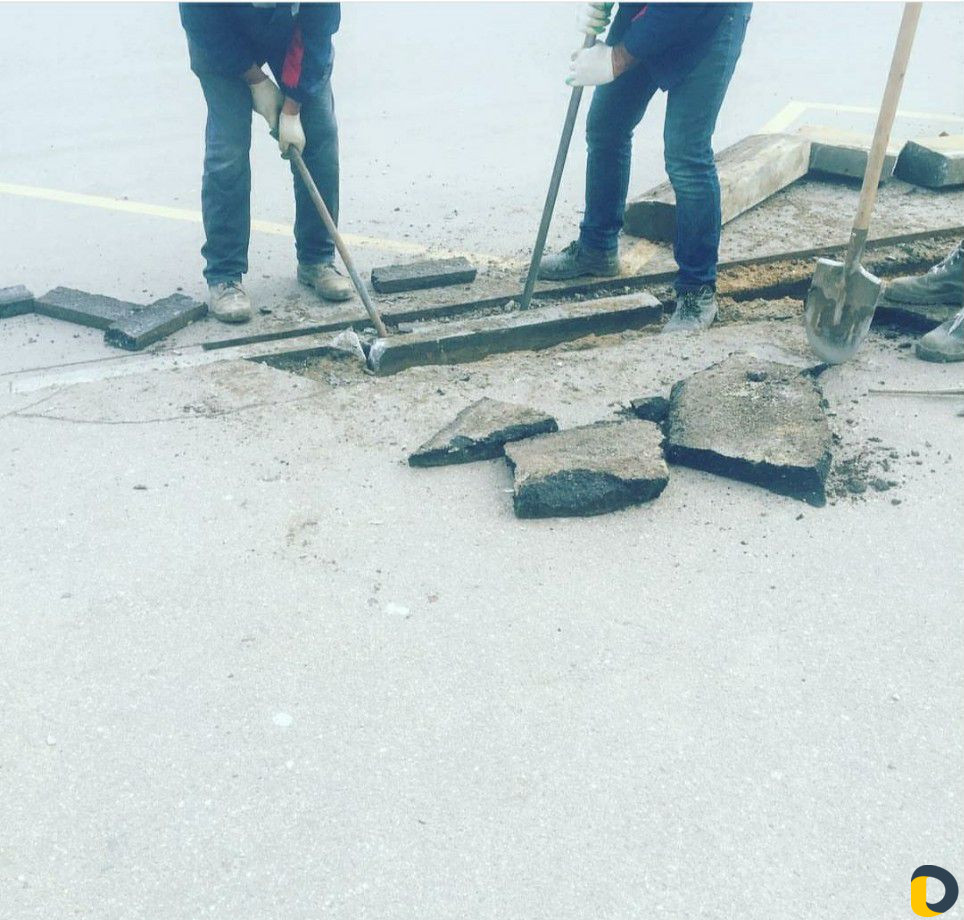 Благоустройство уклада тротуарной плитки