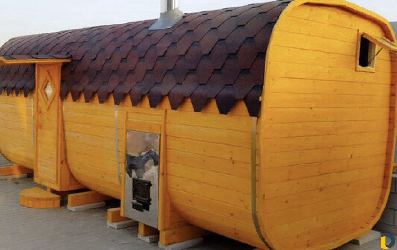 Бочка баня с купелью фуракой