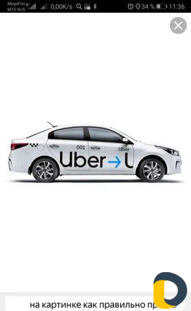 Брендирование машины Uber