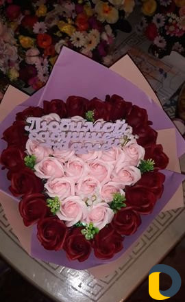 Букеты из мыльных роз