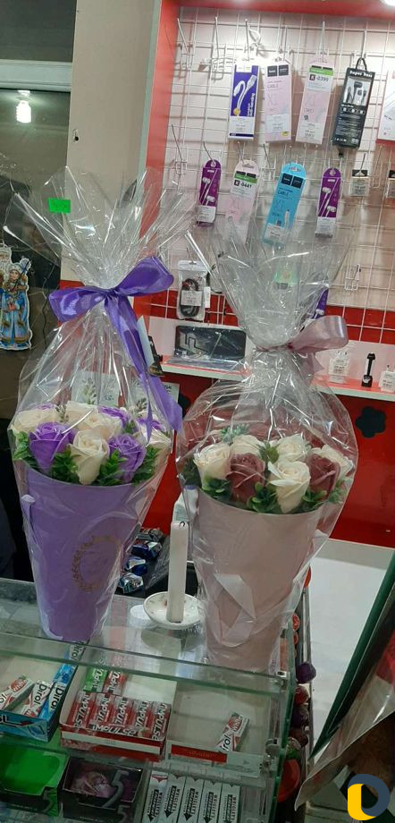 Букеты из мыльных роз