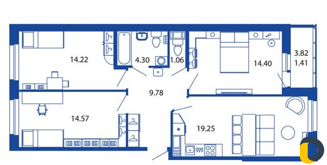 Чертеж плана помещения