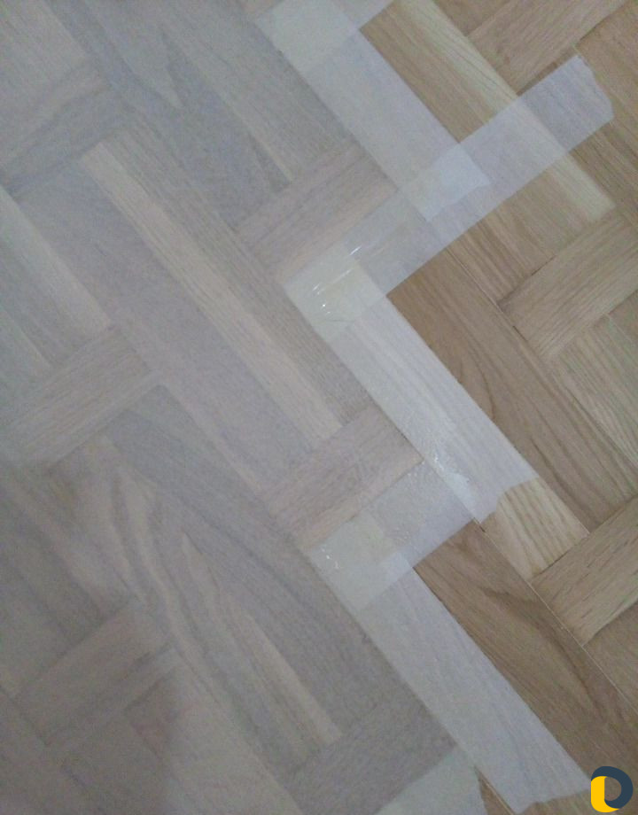 Циклёвка паркета+шпатлевание щелей+3 слоя лака