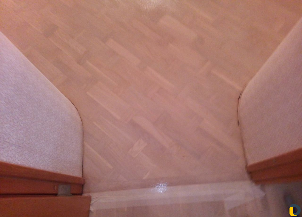 Циклёвка паркета+шпатлевание щелей+3 слоя лака