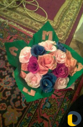 Цветы из гоф бумаги