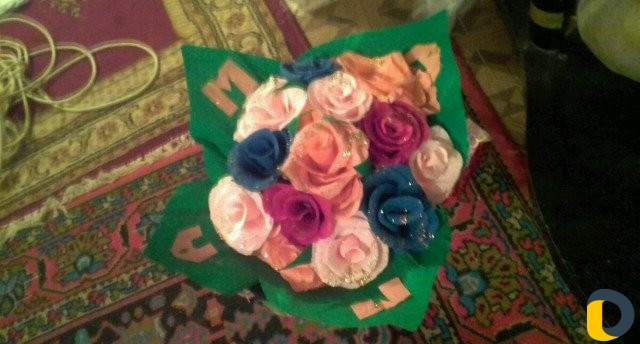 Цветы из гоф бумаги