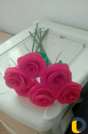 Цветы из гоф бумаги