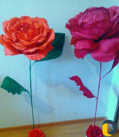 Цветы из гофробумаги