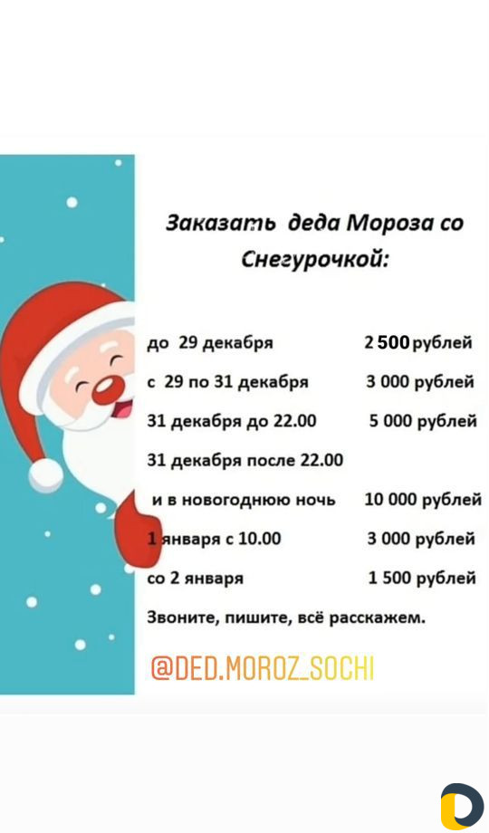 Дед мороз на дом