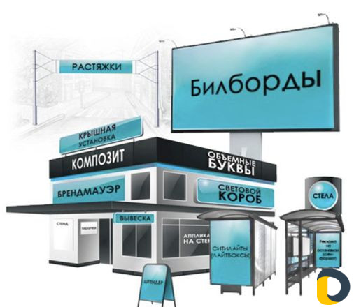 Дизайн, изготовление установка наружной рекламы
