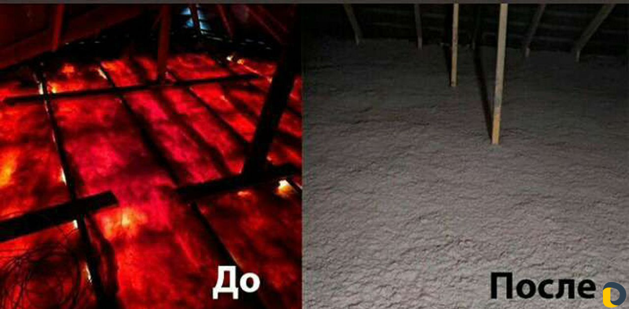 Эковата бесшовный утеплитель