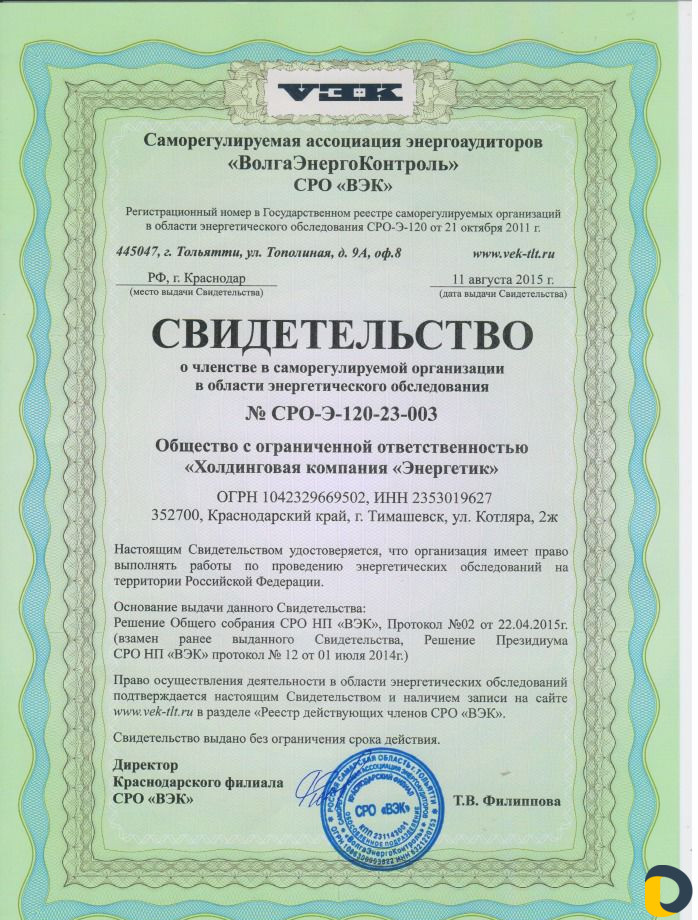 Энергетический паспорт, энергоаудит