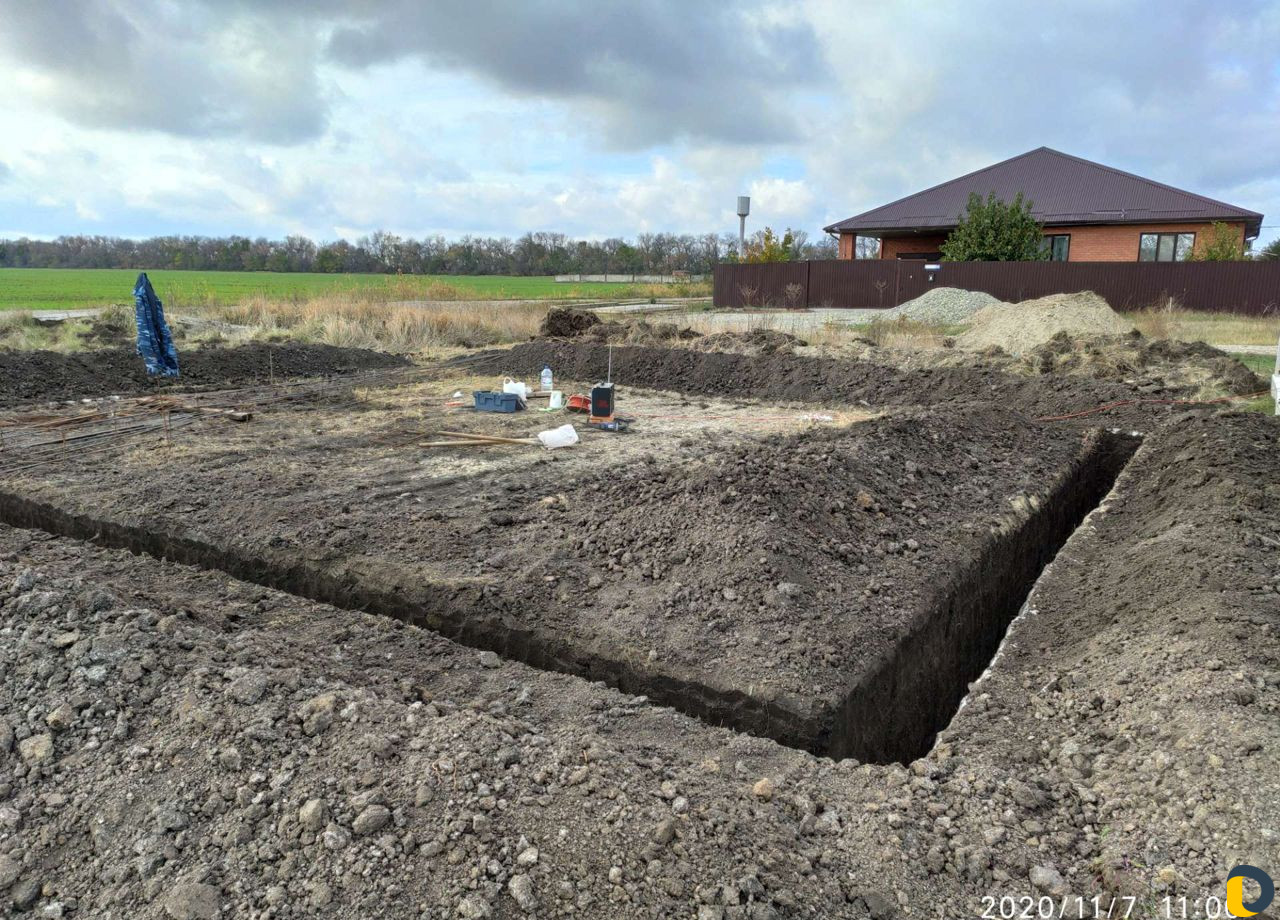 Фундамент плита отмостка стяжка