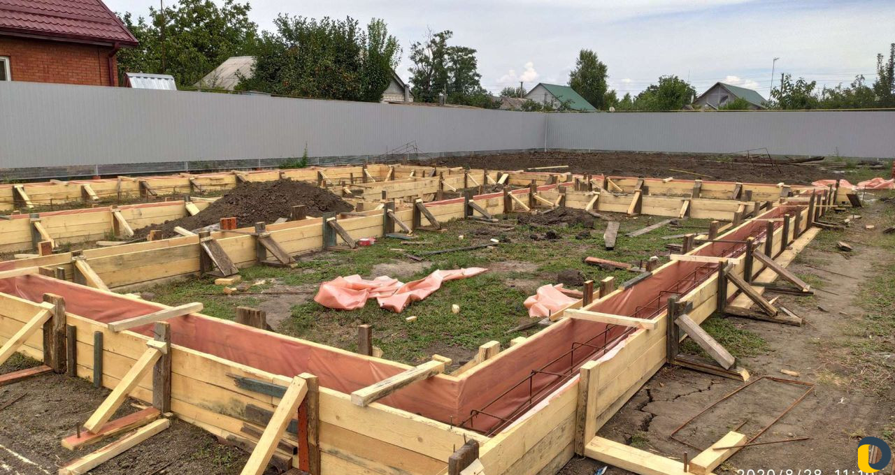 Фундамент плита отмостка стяжка