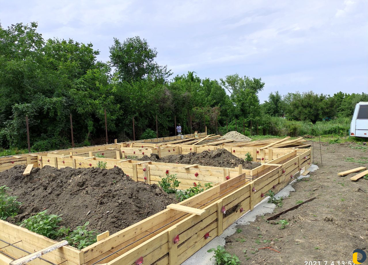 Фундамент плита отмостка стяжка