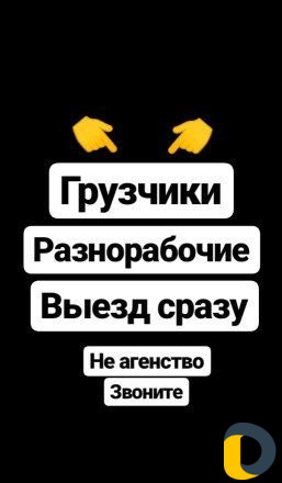 Грузчики Разнарабочие 2 в 1