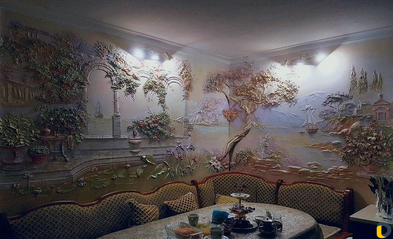 Художник,Барельеф,Роспись стен