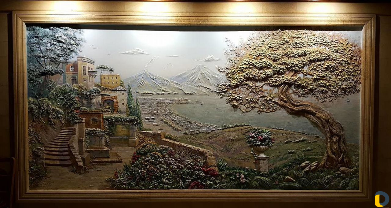 Художник,Барельеф,Роспись стен