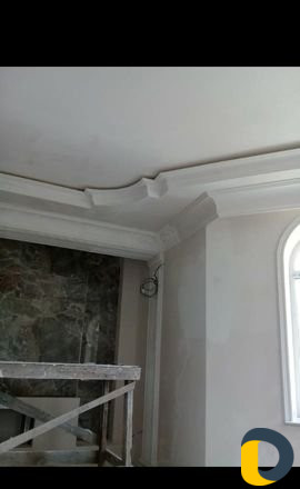 Карниз лепка шпаклёвка обои