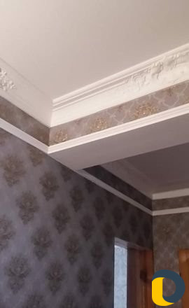 Карниз.шпаклевка.обои.ломинад