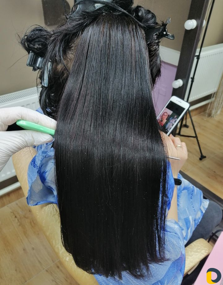 Кератиновое выпрямление, Наращивание волос