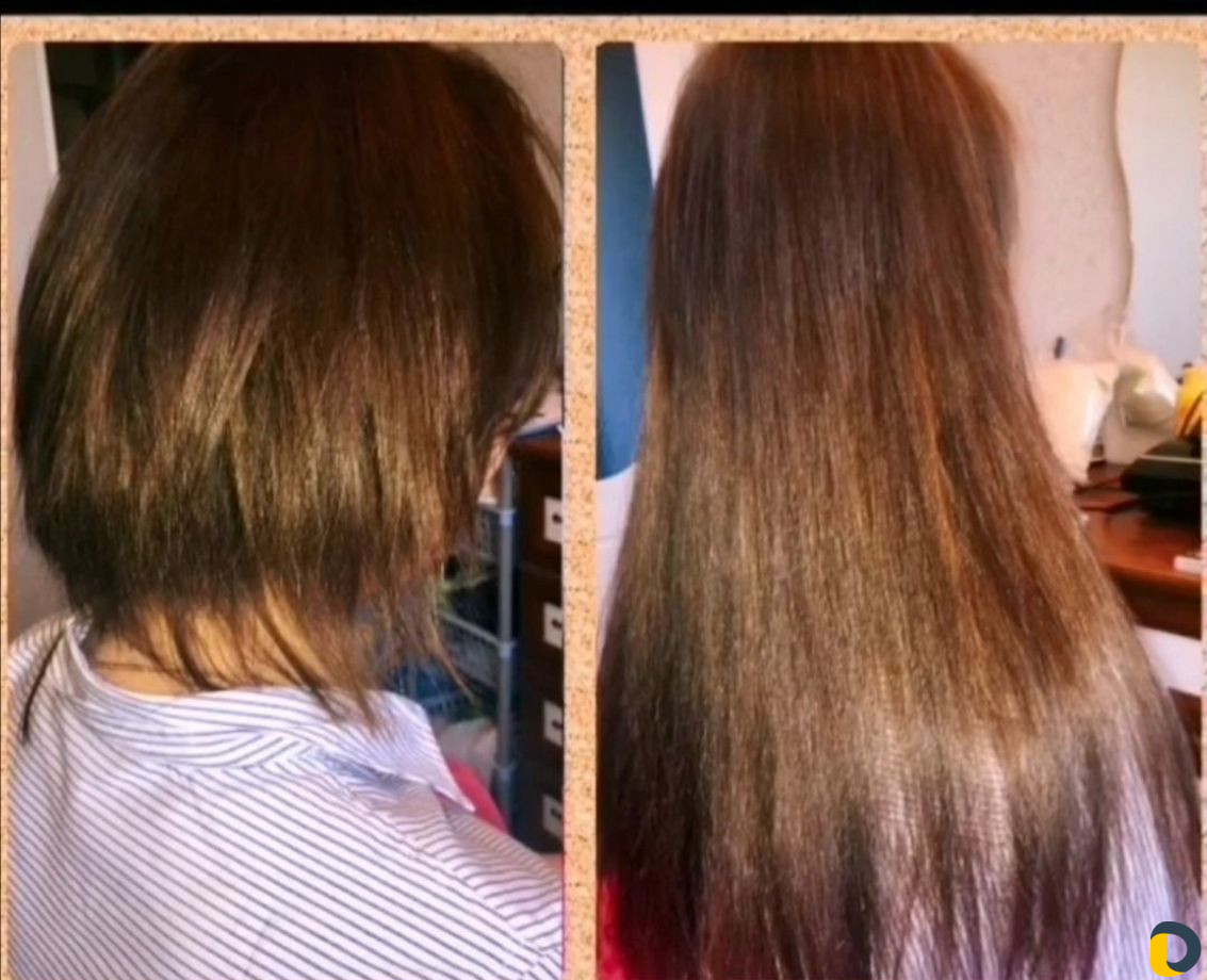 Кератиновое выпрямление, Наращивание волос