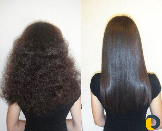 Кератиновое выпрямление волос