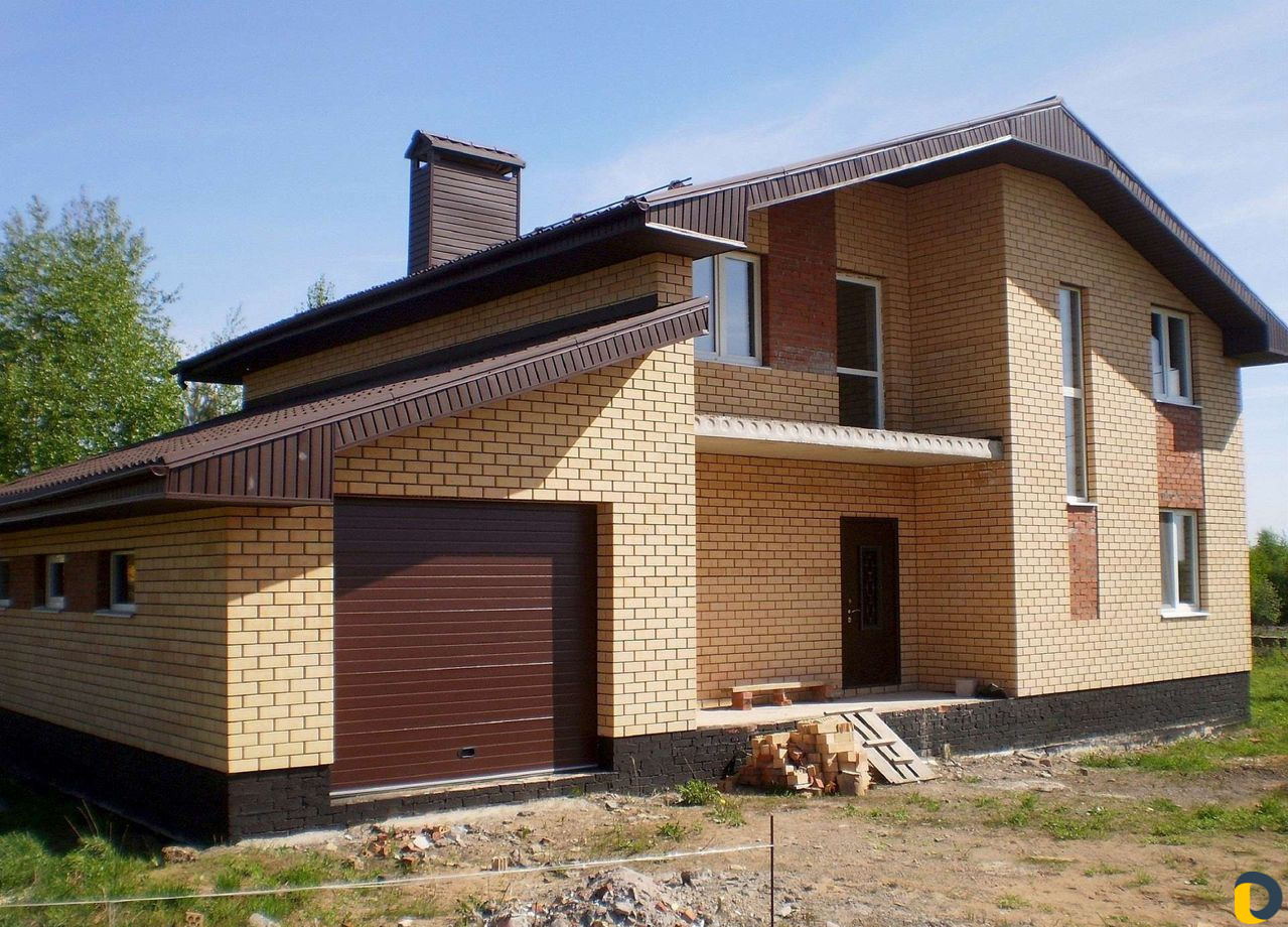 Кладка газоблока+кирпич+фундамент+монолит