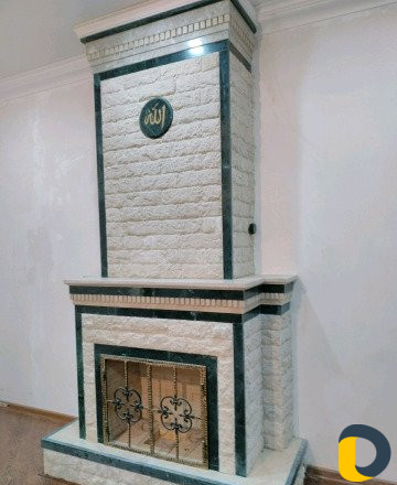 Кладка кафеля, стройка каминов, родников и др