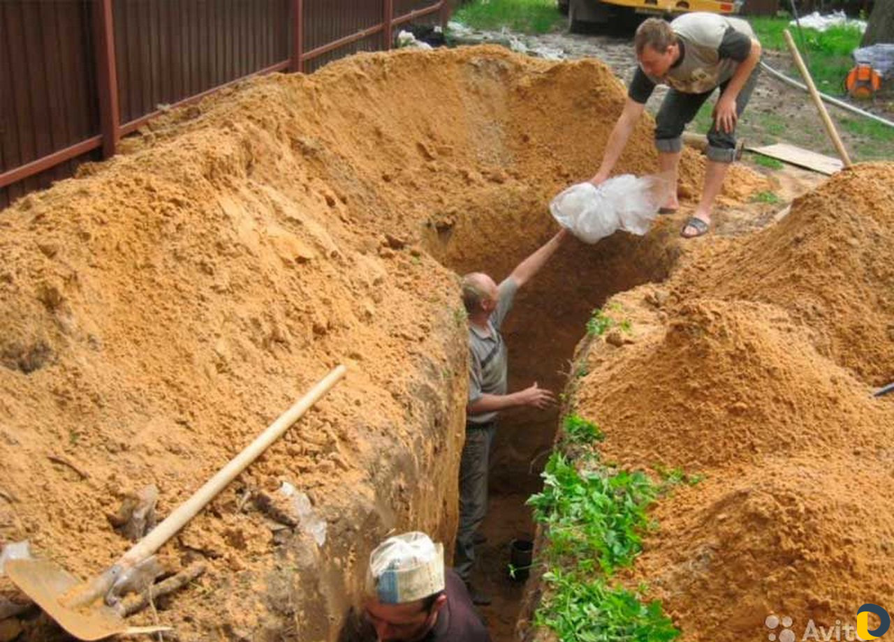 Копка септиков, траншей, фундаментов, покос травы