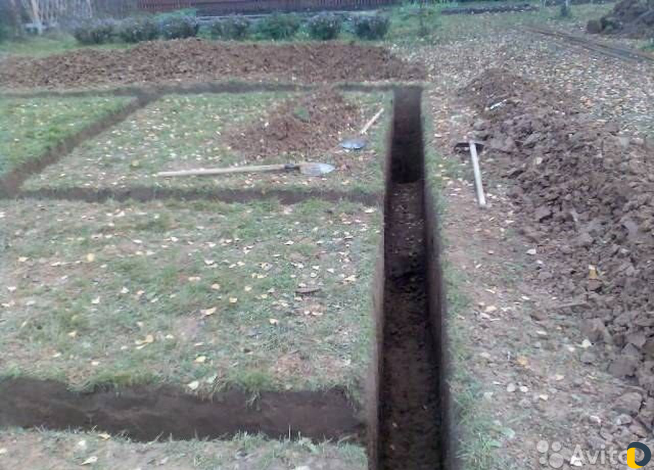 Копка септиков, траншей, фундаментов, покос травы