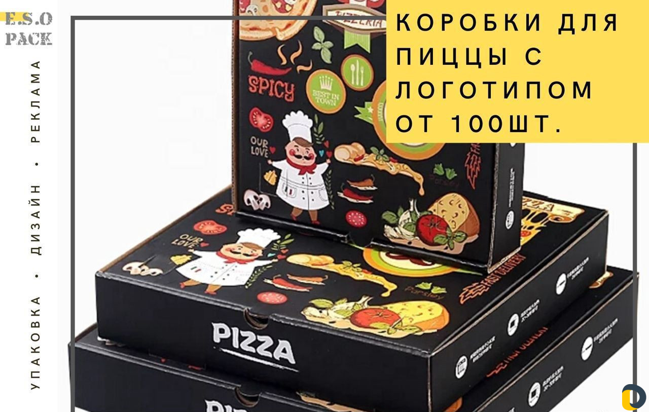 Коробки для пиццы с логотипом