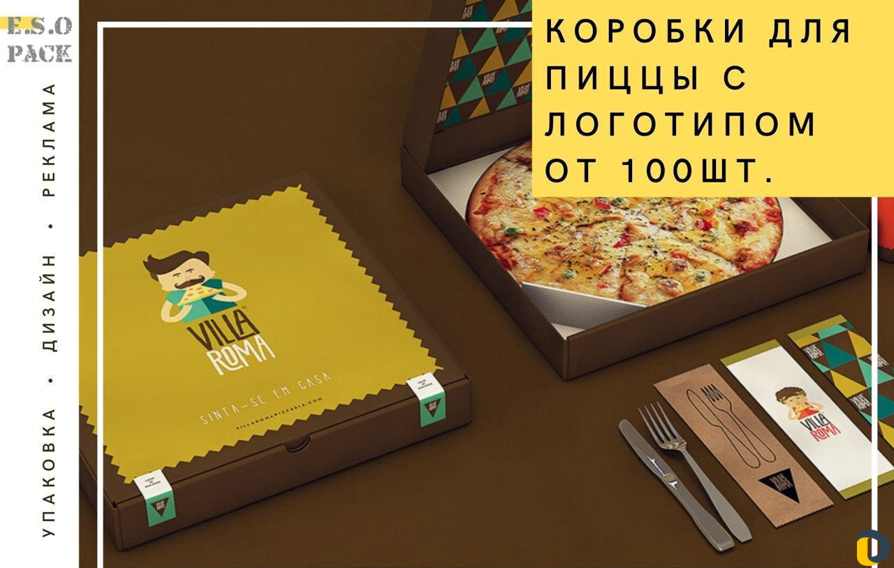 Коробки для пиццы с логотипом