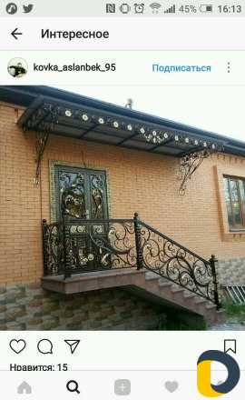 Козырьки Навесы -кованные изделия
