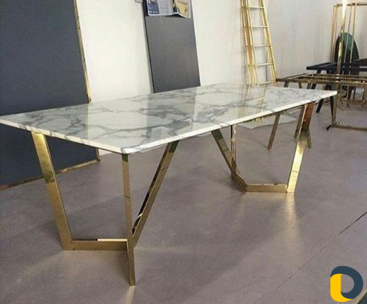 Мебель из нержавеющей стали и покрытие под золото