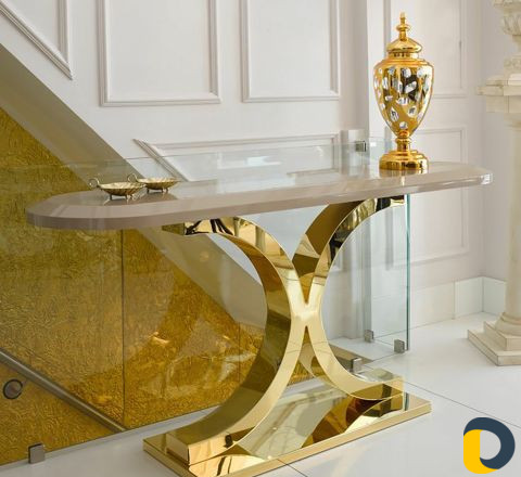 Мебель из нержавеющей стали и покрытие под золото