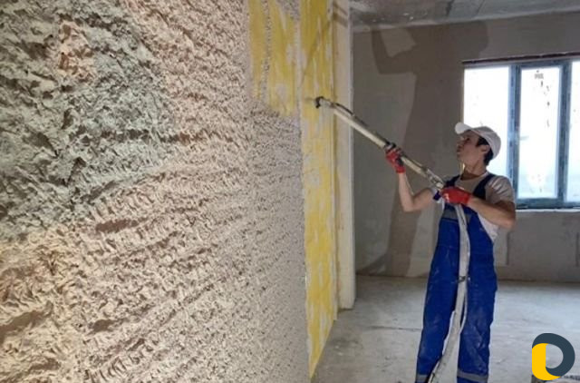 Механизированная штукатурка под обои