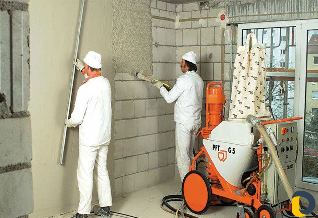 Механизированная штукатурка под обои