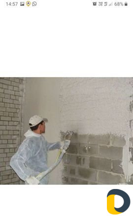 Механизированная штукатурка под обои