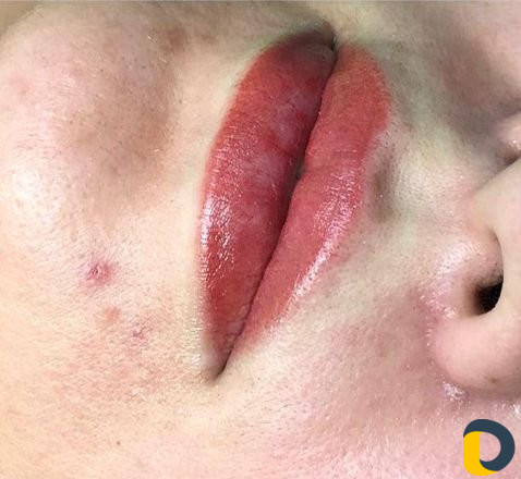 Микроблейдинг теневая растушёвках пудровые брови