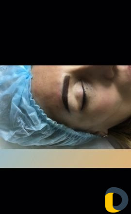 Микроблейдинг теневая растушёвках пудровые брови