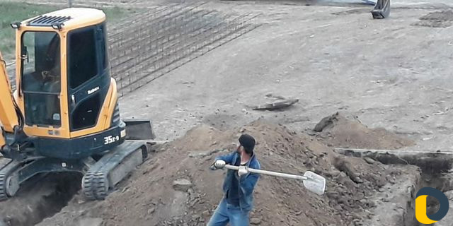 Мини экскаватор. Услуги мини экскаватора
